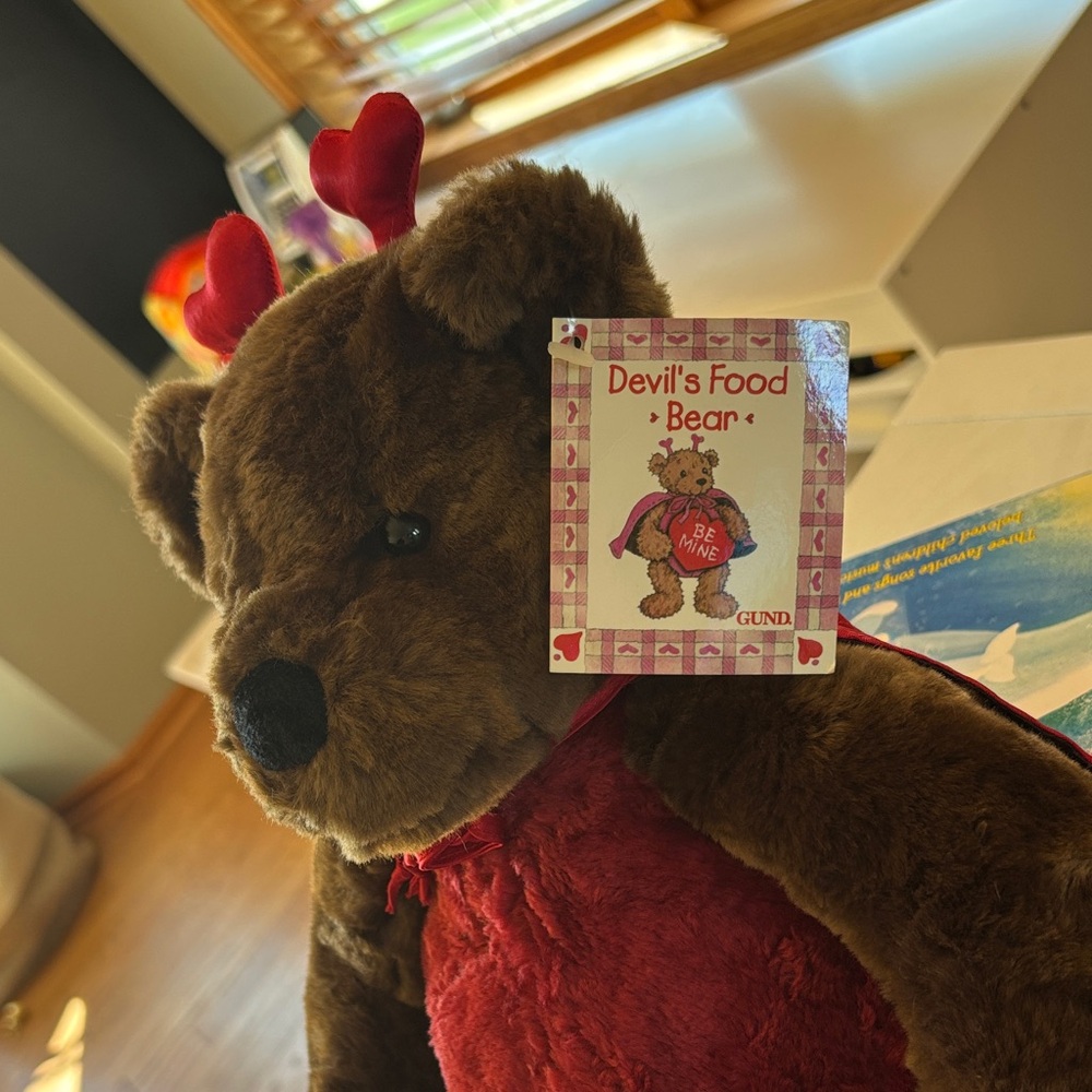 Gund Devil's Food Bear with Red Accents